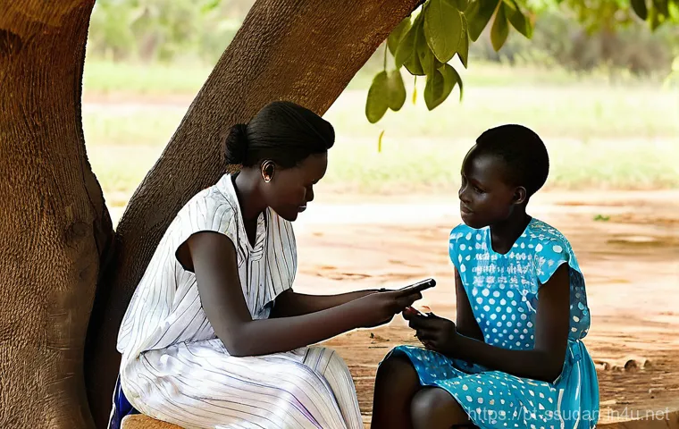 남수단과 사하라 이남 아프리카 비교 - **Prompt:** A vibrant community scene in a rural South Sudanese village. Local men and women, dresse...