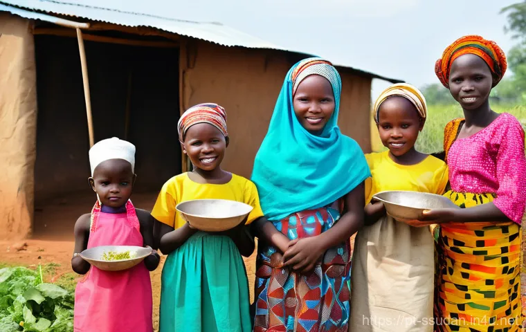 남수단과 우간다 교류 - **Image Prompt 1: Resilience in a Ugandan Refugee Settlement**
    "A vibrant and hopeful scene depi...